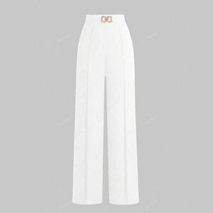 Elegant White High-Waisted Pants